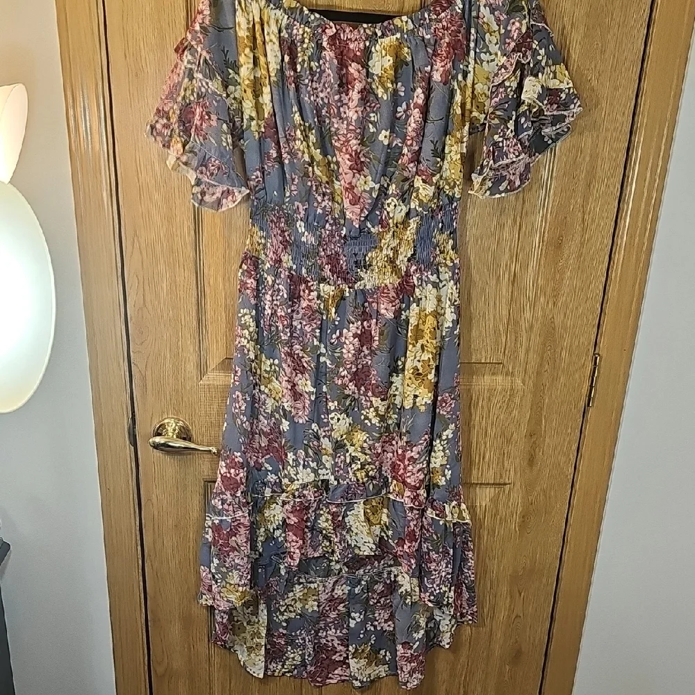 Floral Off-Shoulder Dress - Picture 1 of 11